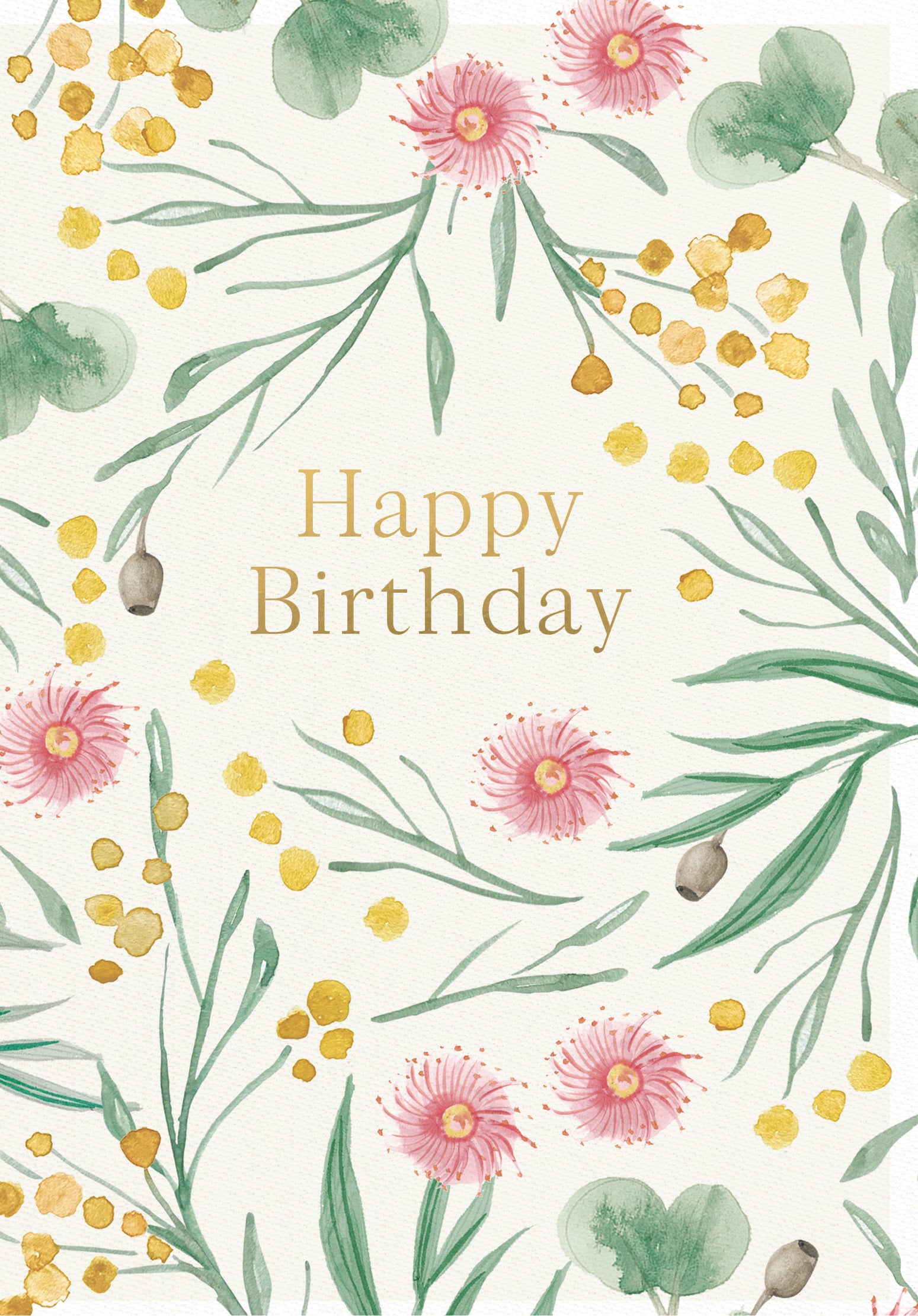 Greeting Card Botanical Blooms - Birthday Flora
